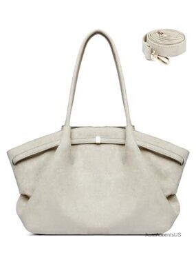 Faux Suede Tote Bag Women Handbag Shoulder Crossbody Commuter Work Bag